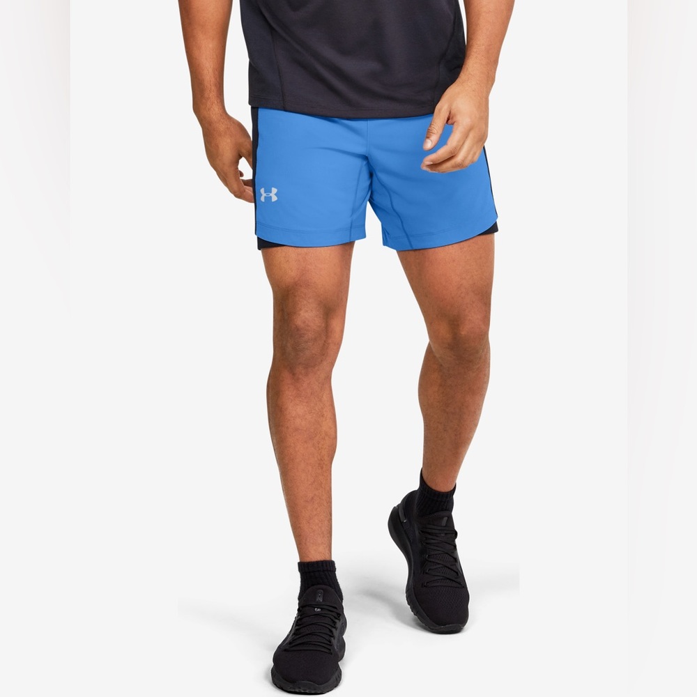 NWT Under Armour Blue Speedpocket 7" Run Shorts Size 3XL